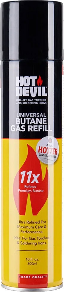 Hot Devil Universal Butane Gas Refill 11x 300ml image
