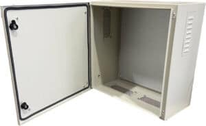 Steel Commercial Irrigation Controller Enclosure (Beige) (IP64) Open Door