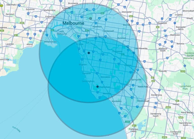 Sunshower Uber Delivery Range