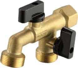 Brass Dual Outlet garden Taps image