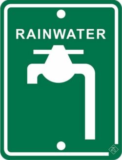92mm x 70mm Colorbond Rainwater Tap Sign