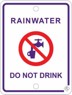 92mm x 70mm Colorbond Recycled Water Tap Sign (Lilac) image